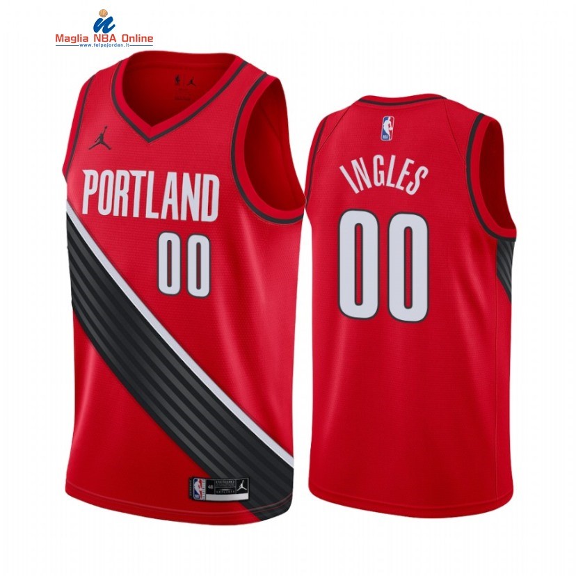 Maglia NBA Nike Portland Trail Blazers #00 Joe Ingles Rosso Statement 2022 Acquista