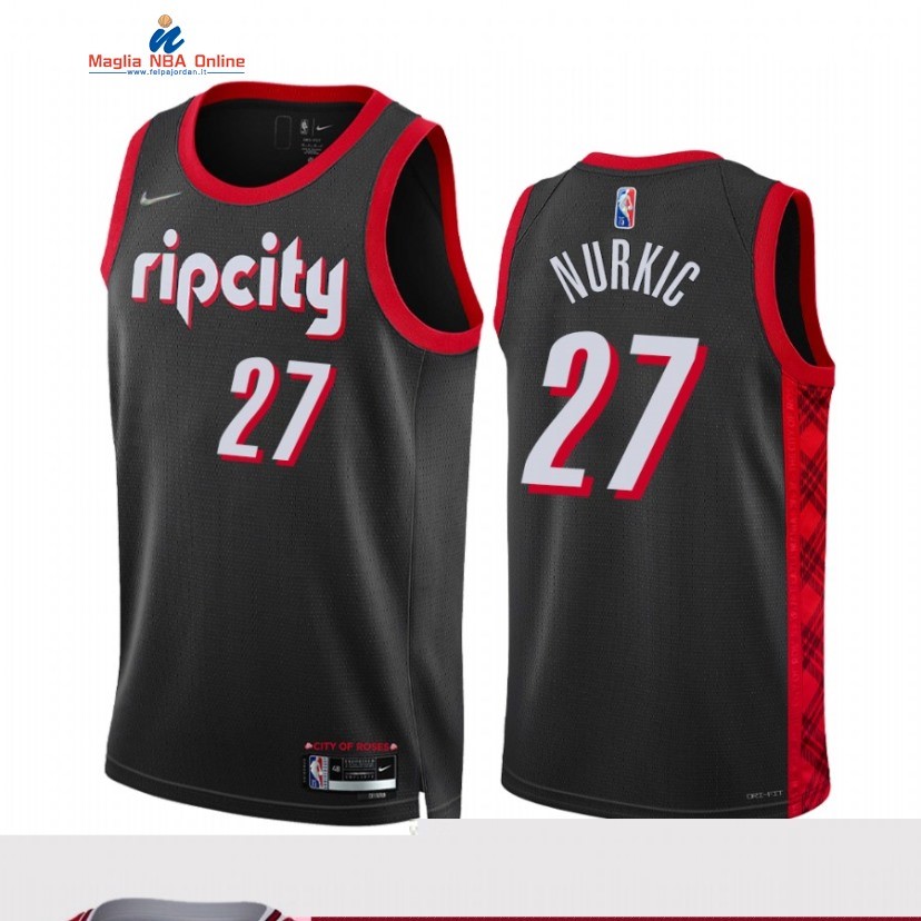 Maglia NBA Nike Portland Trail Blazers #27 75th Season Diamante Nero Città 2022 Acquista