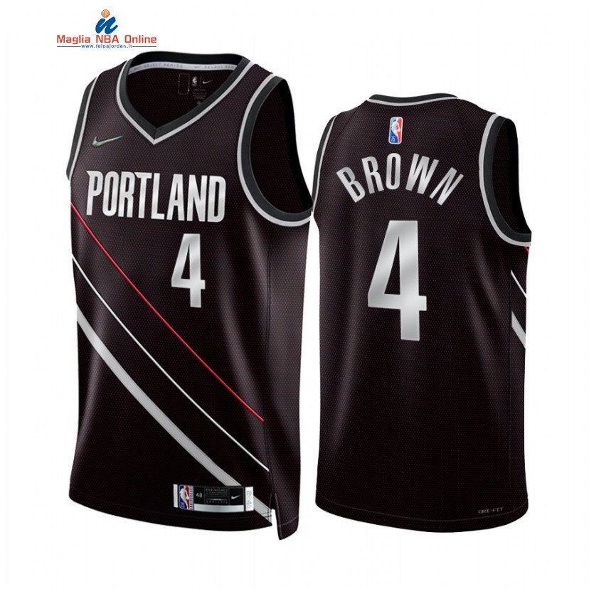 Maglia NBA Nike Portland Trail Blazers #4 Greg Brown Select Series Nero 2022. Acquista