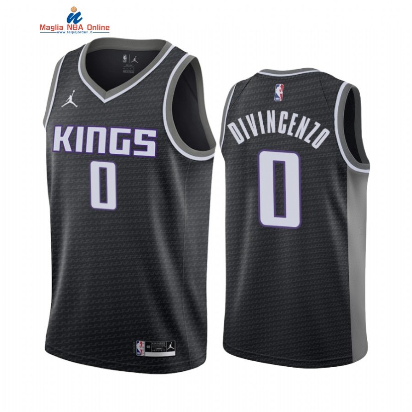 Maglia NBA Nike Sacramento Kings #0 Donte DiVincenzo Nero Statement 2022 Acquista