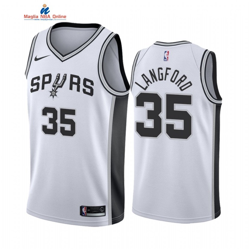 Maglia NBA Nike San Antonio Spurs #35 Romeo Langford 50th Bianco Association 2022-23 Acquista