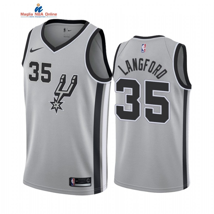 Maglia NBA Nike San Antonio Spurs #35 Romeo Langford Grigio Statement 2022 Acquista