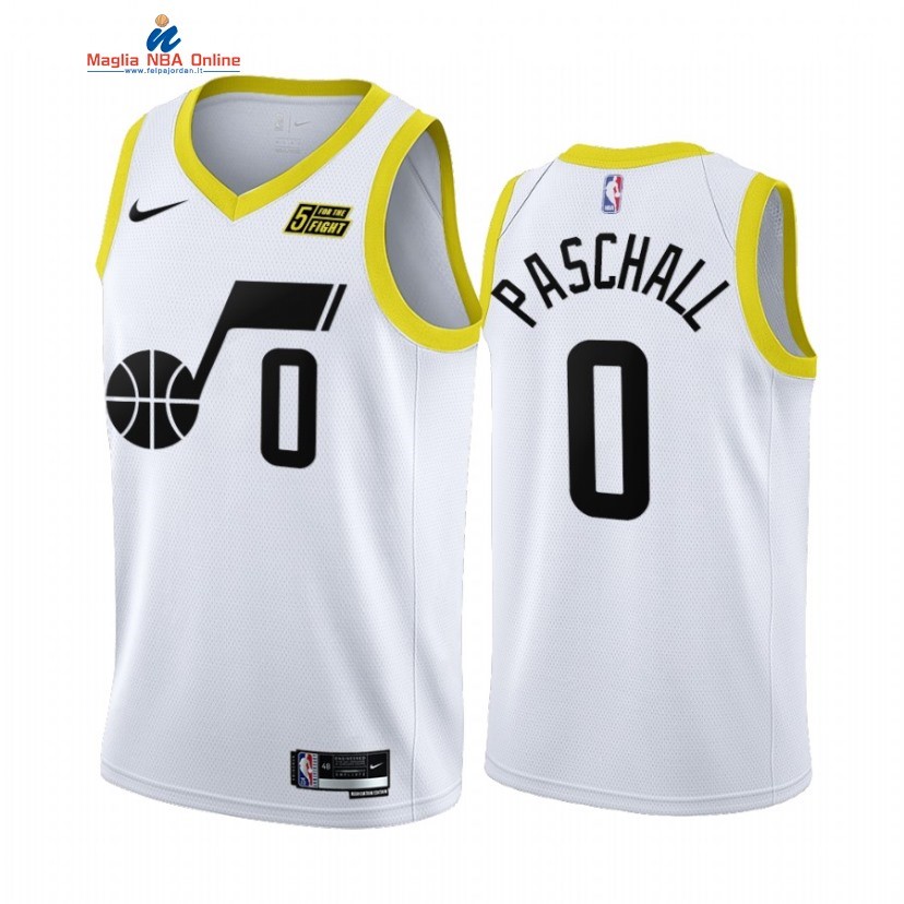Maglia NBA Nike Utah Jazz #0 Eric Paschall Bianco Association 2022-23 Acquista