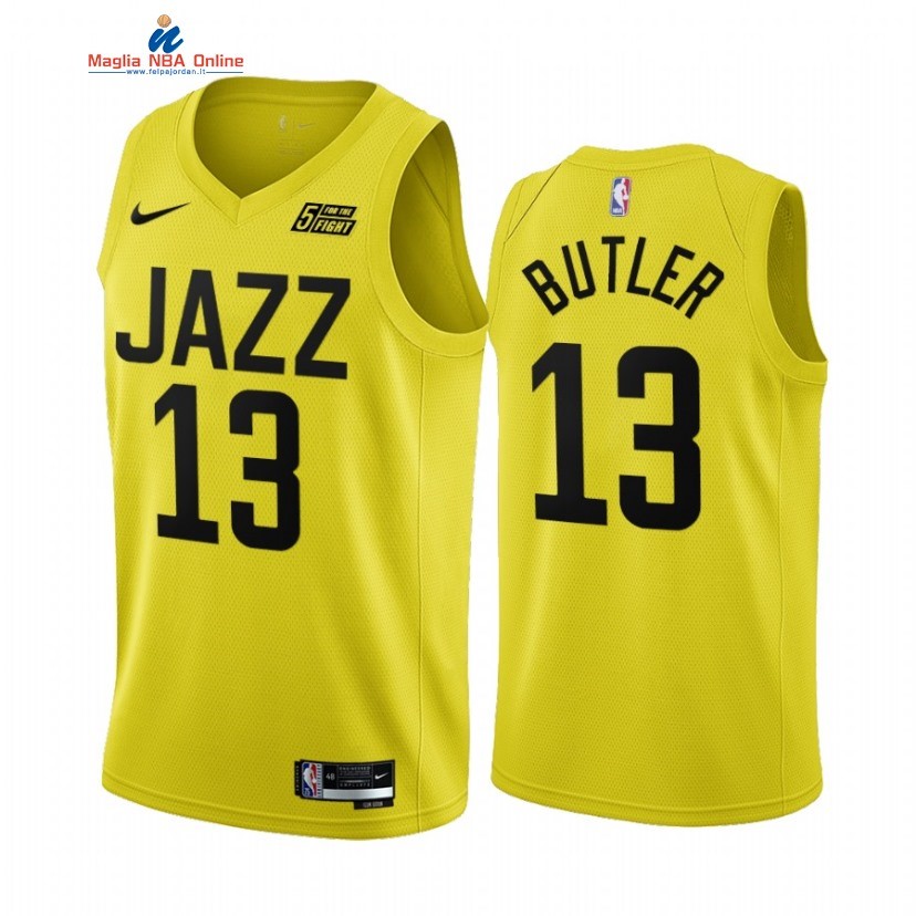 Maglia NBA Nike Utah Jazz #13 Jared Butler Giallo Icon 2022-23 Acquista