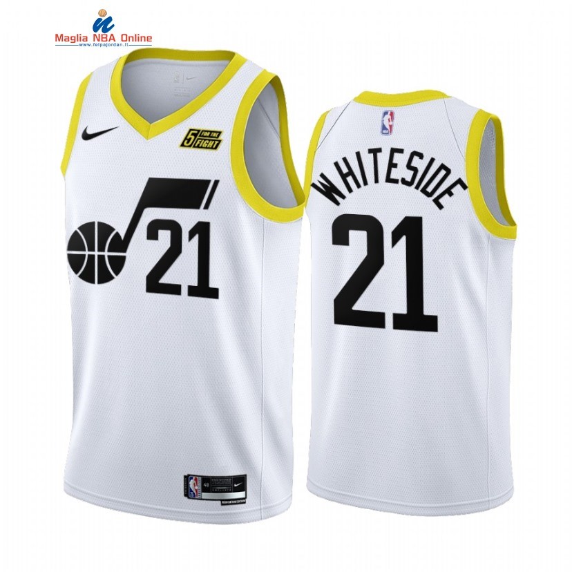 Maglia NBA Nike Utah Jazz #21 Hassan Whiteside Bianco Association 2022-23 Acquista