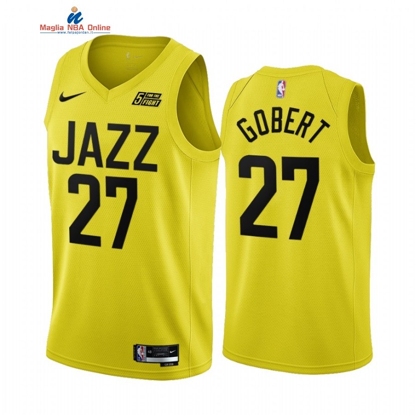 Maglia NBA Nike Utah Jazz #27 Rudy Gobert Giallo Icon 2022-23 Acquista
