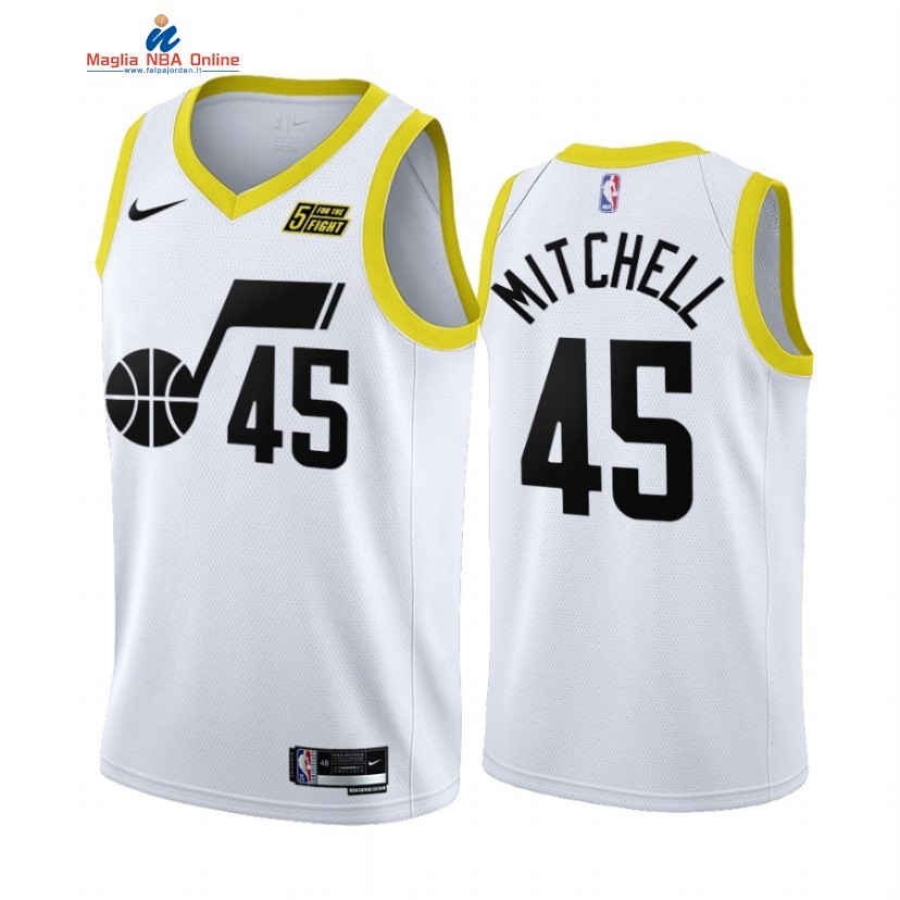 Maglia NBA Nike Utah Jazz #45 Donovan Mitchell Bianco Association 2022-23 Acquista