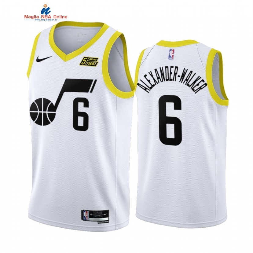 Maglia NBA Nike Utah Jazz #6 Nickeil Alexander Walker Bianco Association 2022-23 Acquista