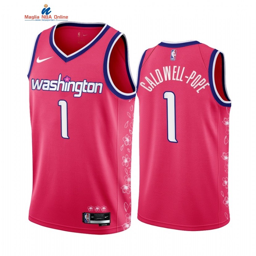 Maglia NBA Nike Washington Wizards #1 Kentavious Caldwell Pope Rosa Città 2022 Acquista