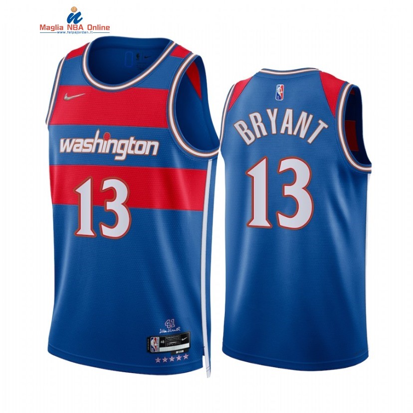 Maglia NBA Nike Washington Wizards #13 Thomas Bryant 75th Blu Città 2021-22 Acquista