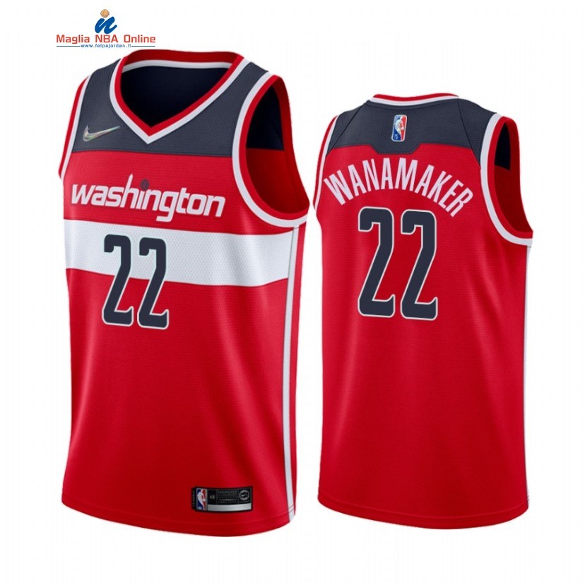 Maglia NBA Nike Washington Wizards #22 Brad Wanamaker 75th Rosso Icon 2021-22 Acquista