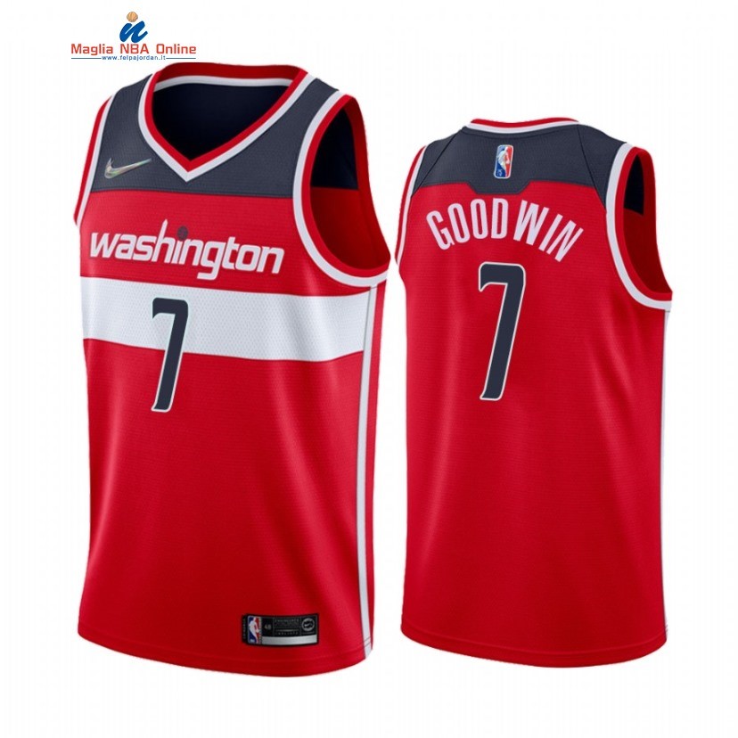 Maglia NBA Nike Washington Wizards #7 Jordan Goodwin 75th Rosso Icon 2021-22 Acquista