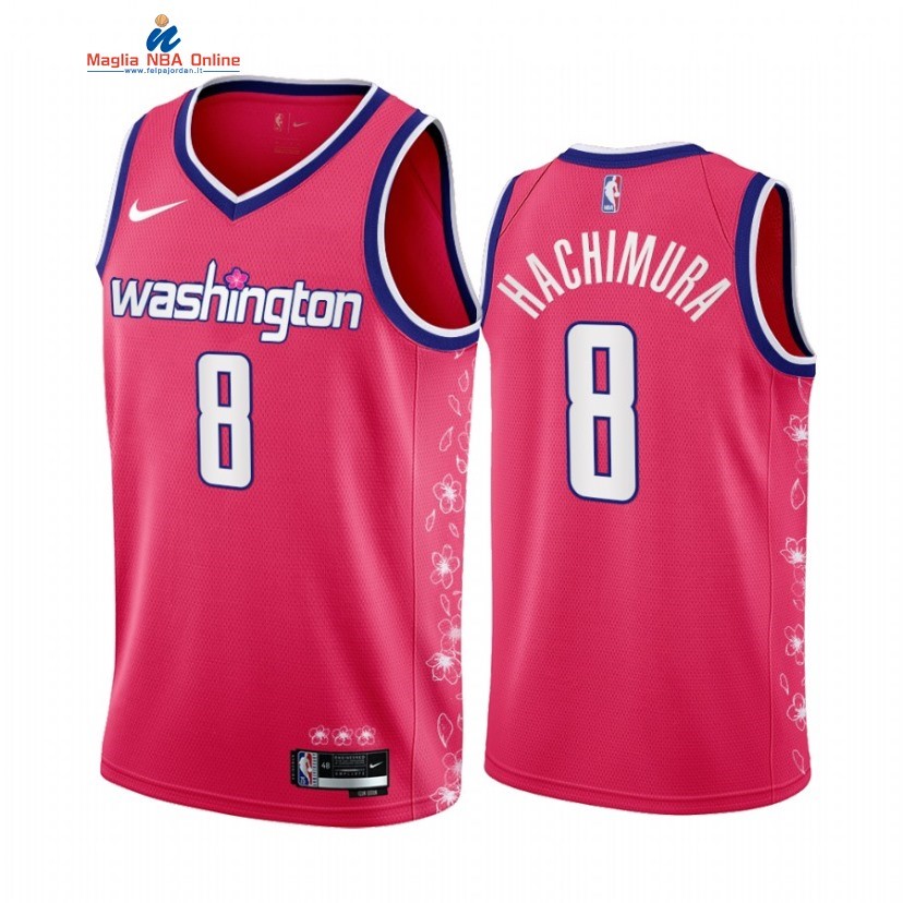 Maglia NBA Nike Washington Wizards #8 Rui Hachimura Rosa Città 2022 Acquista