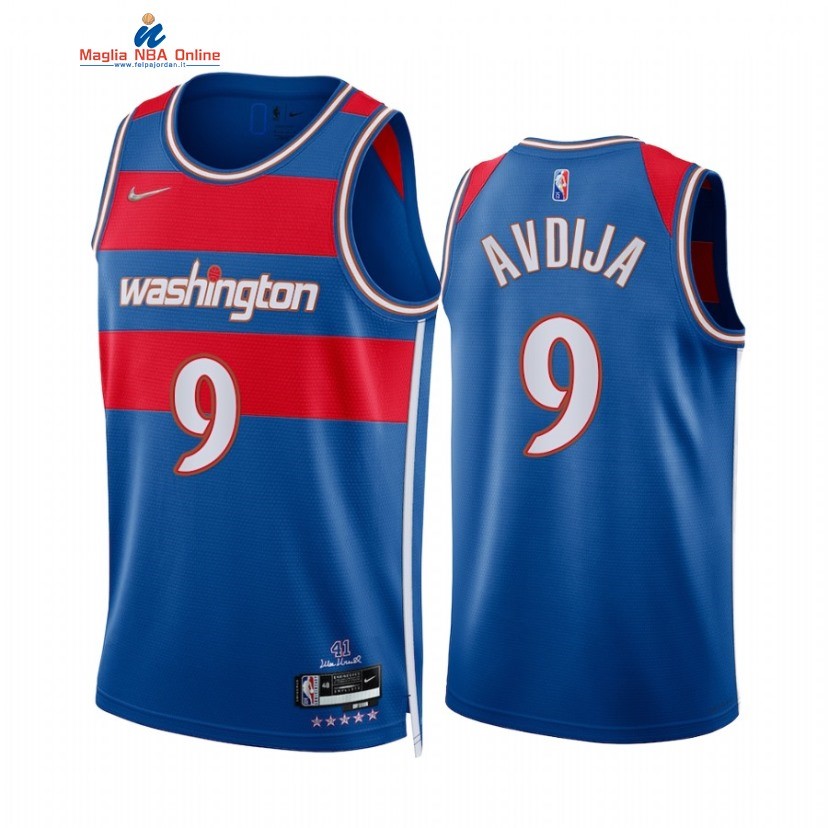 Maglia NBA Nike Washington Wizards #9 Deni Avdija 75th Blu Città 2021-22 Acquista