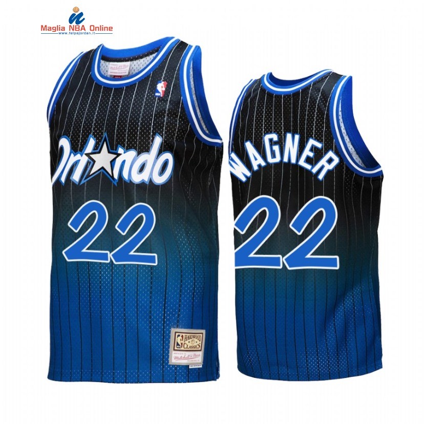 Maglia NBA Orlando Magic #22 Franz Wagner Fadeaway Reale Nero Hardwood Classics 2022-23 Acquista