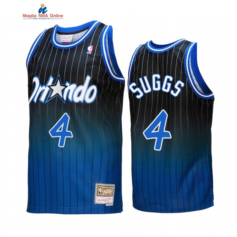 Maglia NBA Orlando Magic #4 Jalen Suggs Fadeaway Reale Nero Hardwood Classics 2022-23 Acquista