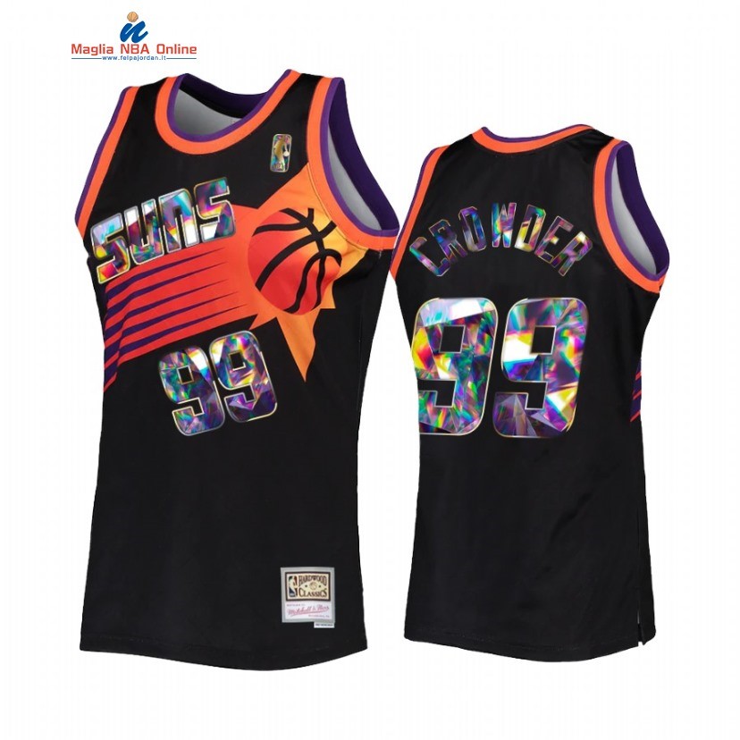 Maglia NBA Phoenix Suns #99 Jae Crowder 75th Diamante Nero Hardwood Classics 2022 Acquista