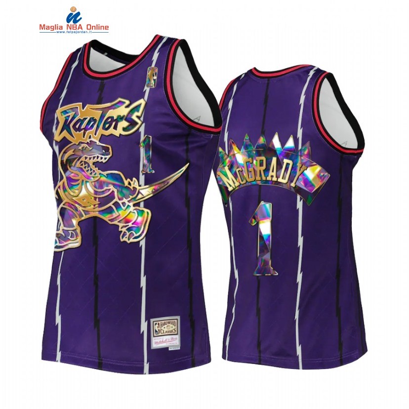 Maglia NBA Toronto Raptors #1 Tracy McGrady 75th Diamante Porpora Throwback 2022 Acquista