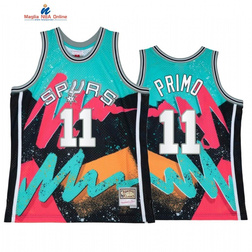 Maglia NBA Toronto Raptors #11 Joshua Primo Teal Throwback 2022 Acquista