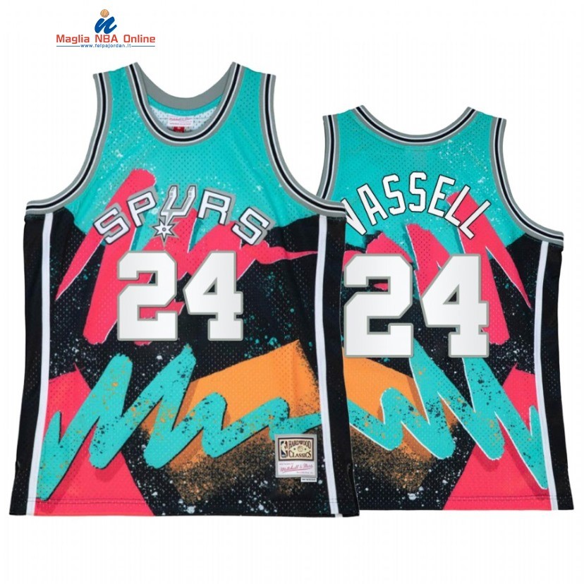 Maglia NBA Toronto Raptors #24 Devin Vassell Teal Throwback 2022 Acquista