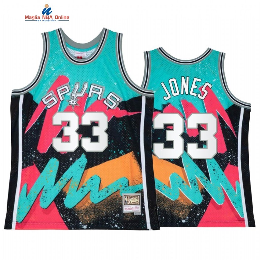 Maglia NBA Toronto Raptors #33 Tre Jones Teal Throwback 2022 Acquista