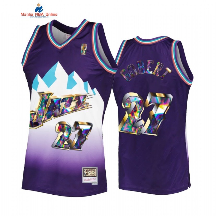 Maglia NBA Utah Jazz #27 Rudy Gobert 75th Porpora Hardwood Classics 2022-23 Acquista