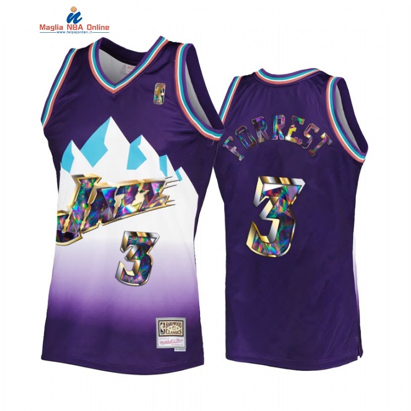 Maglia NBA Utah Jazz #3 Trent Forrest 75th Porpora Hardwood Classics 2022-23 Acquista