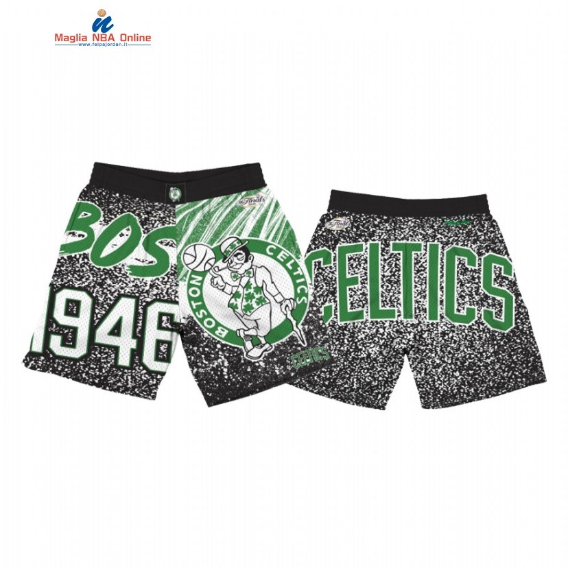 Pantaloni Basket Boston Celtics Nero Throwback 2022 Acquista