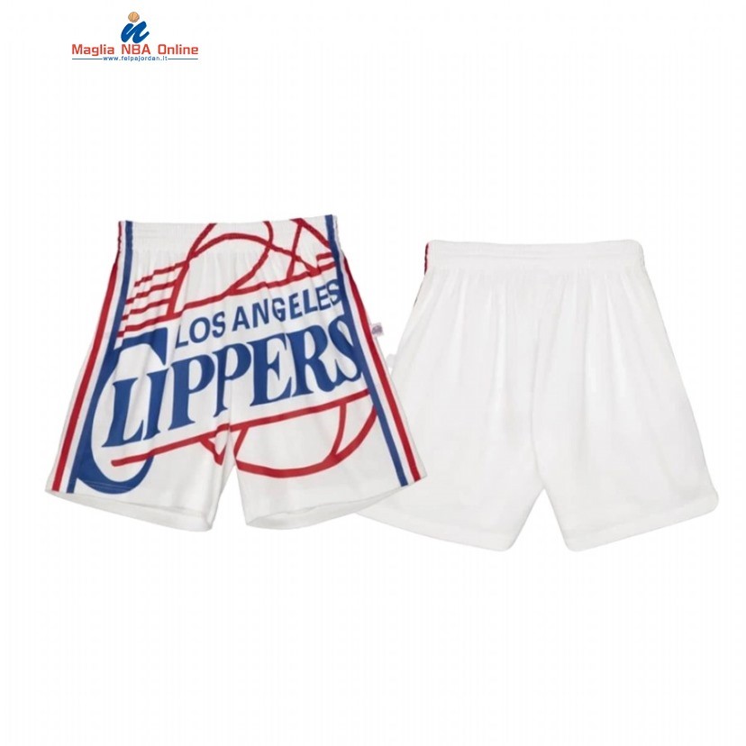 Pantaloni Basket Los Angeles Clippers Bianco Throwback 2022 Acquista