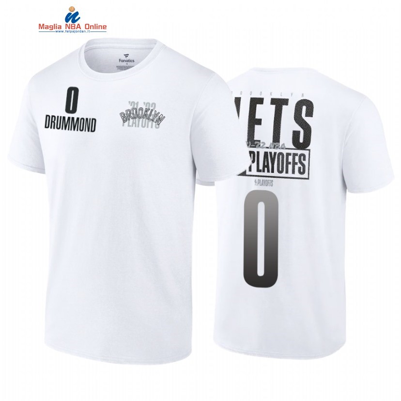 T Shirt NBA Brooklyn Nets #0 Andre Drummond Bianco 2022 Acquista