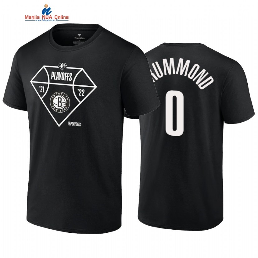 T Shirt NBA Brooklyn Nets #0 Andre Drummond Nero 2022 Acquista