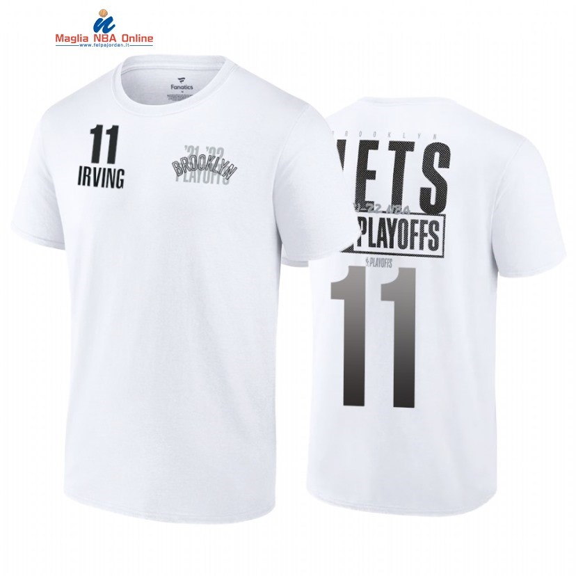 T Shirt NBA Brooklyn Nets #11 Kyrie Irving Bianco 2022 Acquista