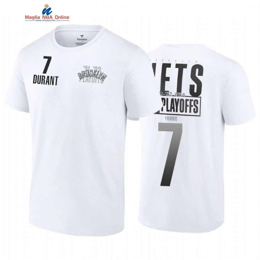 T Shirt NBA Brooklyn Nets #7 Kevin Durant Bianco 2022 Acquista