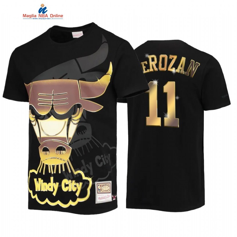 T Shirt NBA Chicago Bulls #11 DeMar DeRozan Big Face 4.0 Nero Throwback Acquista