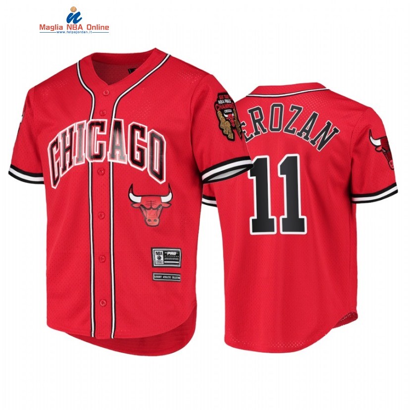 T Shirt NBA Chicago Bulls #11 DeMar DeRozan Capsule Baseball Rosso 2022 Acquista
