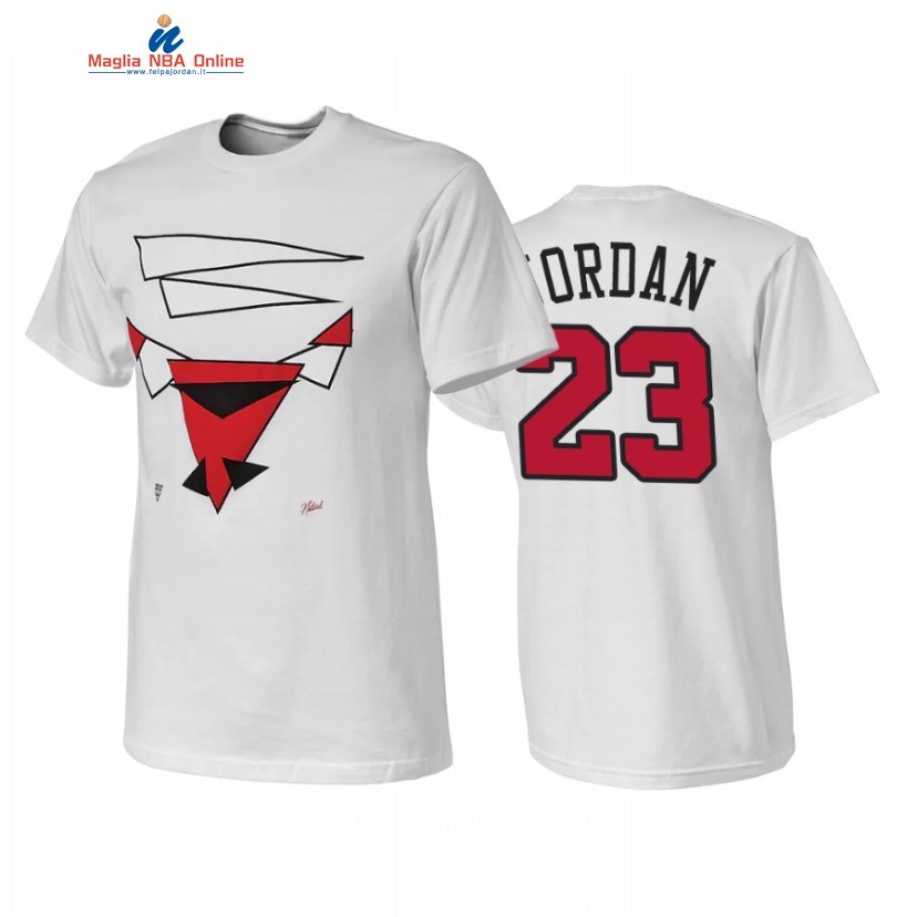 T Shirt NBA Chicago Bulls #23 Michael Jordan Bianco 2022 Acquista