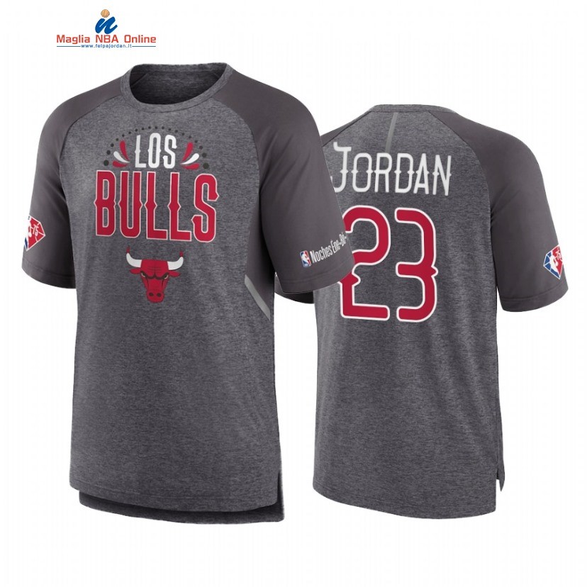 T Shirt NBA Chicago Bulls #23 Michael Jordan Grigio 2022 Acquista
