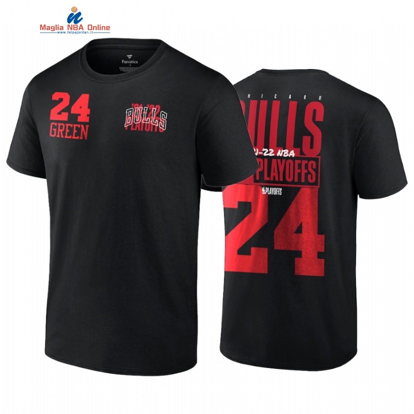 T Shirt NBA Chicago Bulls #24 Javonte Green Nero 2022 Acquista
