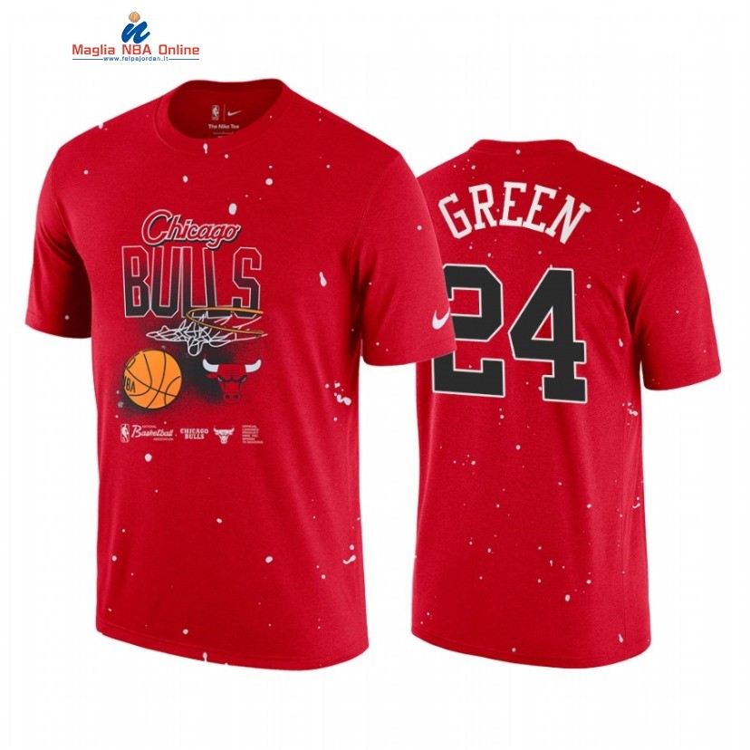 T Shirt NBA Chicago Bulls #24 Javonte Green Rosso 2022 Acquista