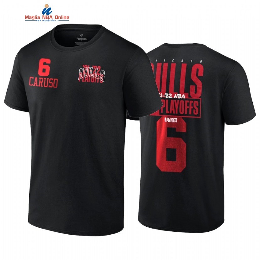 T Shirt NBA Chicago Bulls #6 Alex Caruso Nero 2022 Acquista