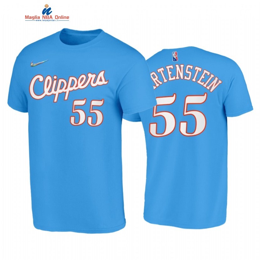 T Shirt NBA Los Angeles Clippers #55 Isaiah Hartenstein 75th Blu Città 2021-22 Acquista