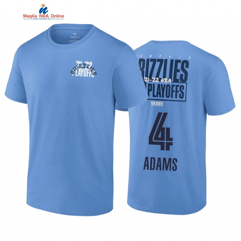 T Shirt NBA Milwaukee Bucks #4 Steven Adams Blu 2022 Acquista