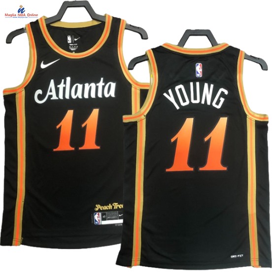 Acquista Maglia NBA Nike Atlanta Hawks #21 Trae Young Nero Città 2023-24