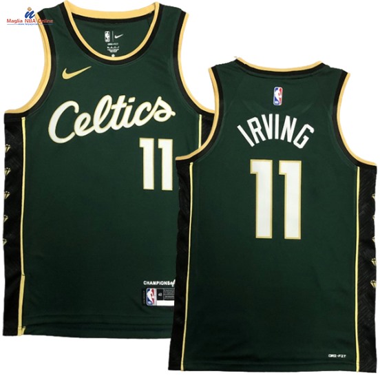 Acquista Maglia NBA Nike Boston Celtics #11 Kyrie Irving Verde Città 2023-24