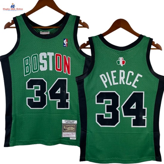 Acquista Maglia NBA Nike Boston Celtics #34 Paul Pierce Verde Hardwood Classics 2007