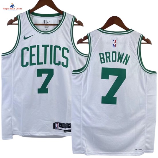 Acquista Maglia NBA Nike Boston Celtics #7 Jaylen Brown Bianco Association 2023-24
