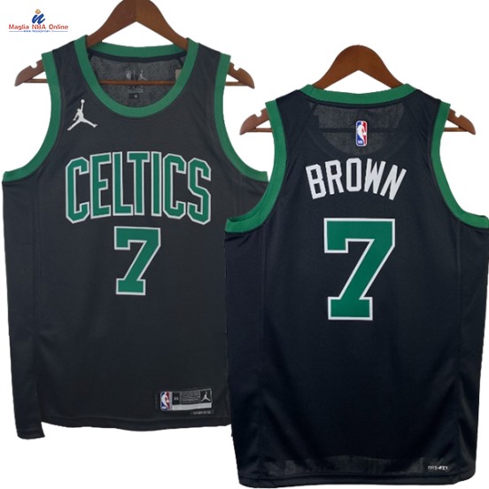 Acquista Maglia NBA Nike Boston Celtics #7 Jaylen Brown Nero Statement 2023-24
