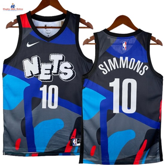 Acquista Maglia NBA Nike Brooklyn Nets #10 Ben Simmons Nero Città 2024-25