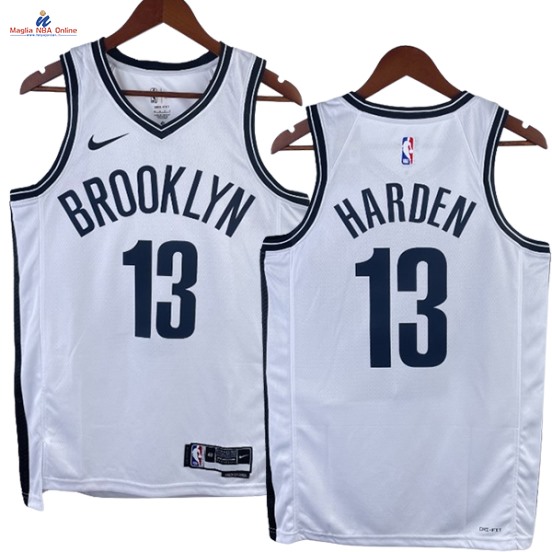 Acquista Maglia NBA Nike Brooklyn Nets #13 James Hardene Bianco Association 2023-24