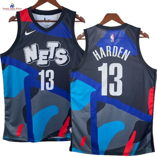 Acquista Maglia NBA Nike Brooklyn Nets #13 James Hardene Nero Città 2024-25